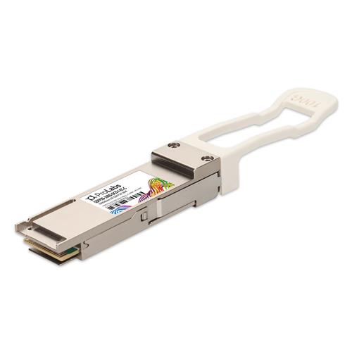 Picture of Edge-corE® Compatible (with select systems) TAA 100GBase-ZR QSFP28 Transceiver (SMF, 1528.77nm to 1567.13nm, 80km, LC, DOM, -40 to 85C)