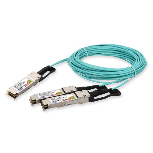 Picture of Mellanox® Compatible TAA Compliant 100GBase-CU QSFP28 to 2xQSFP28 Active Optical Cable (850nm, MMF, 1.5m)