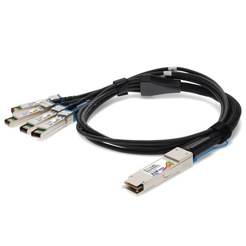 Picture for category Juniper Networks® Compatible TAA Compliant 100GBase-CU QSFP28 to 4xSFP28 Direct Attach Cable (Passive Twinax, 4m)