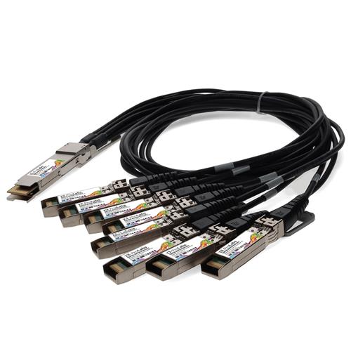 Picture of MSA and TAA Compliant 400GBase-CU QSFP-DD 400G to 8xSFP56 Direct Attach Cable (Passive Twinax, 1m)