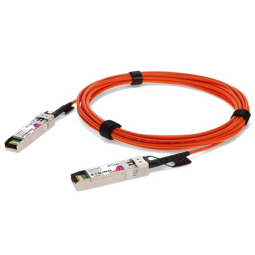 Picture of MSA and TAA Compliant 10GBase-AOC SFP+ to SFP+ Orange Active Optical Cable (850nm, MMF, 1m)