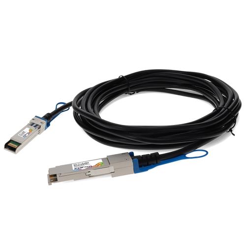 Picture of Solarflare® SOLR-QSFP1SFP28-1MP Compatible TAA Compliant 25GBase-CU QSFP28 to 1xSFP28 Direct Attach Cable (Passive Twinax, 1m)