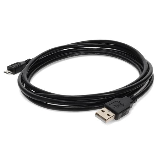 Picture of 6ft USB A 2.0 Male to Micro-USB B 2.0 Male Black Cable