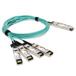 Picture of Extreme Networks® 10441 Compatible TAA Compliant 100GBase-AOC QSFP28 to 4xSFP28 Active Optical Cable (850nm, MMF, 5m)