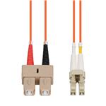 Picture of 15m LC to SC Orange OM1 Duplex OFNR (Riser-Rated) Fiber Patch Cable 23AWG