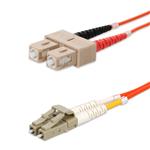 Picture of 15m LC to SC Orange OM1 Duplex OFNR (Riser-Rated) Fiber Patch Cable 23AWG