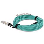 Picture of Brocade® (Formerly) Compatible TAA Compliant 40GBase-AOC QSFP+ to 4xSFP+ Active Optical Cable (850nm, MMF, 20m)