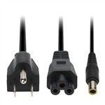 Picture of Lenovo® 40Y7696 Compatible 65W 20V at 3.25A Black 7.9 mm x 6.0 mm Laptop Power Adapter and Cable