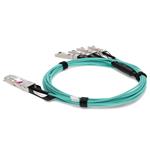 Picture of HP® 721070-B21-4M Compatible TAA Compliant 40GBase-AOC QSFP+ to 4xSFP+ Direct Attach Cable (850nm, MMF, 4m)