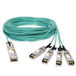 Picture of HP® 845424-B21-30M Compatible TAA Compliant 100GBase-AOC QSFP28 to 4xSFP28 Active Optical Cable (850nm, MMF, 30m)