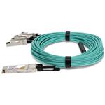 Picture of Avaya/Nortel® AA1404005-E6-20M Compatible TAA Compliant 40GBase-AOC QSFP+ to 4xSFP+ Active Optical Cable (850nm, MMF, 20m)