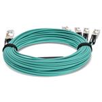 Picture of Avaya/Nortel® AA1404005-E6-20M Compatible TAA Compliant 40GBase-AOC QSFP+ to 4xSFP+ Active Optical Cable (850nm, MMF, 20m)