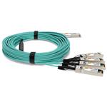 Picture of Avaya/Nortel® AA1404005-E6-20M Compatible TAA Compliant 40GBase-AOC QSFP+ to 4xSFP+ Active Optical Cable (850nm, MMF, 20m)