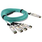 Picture of Avaya/Nortel® AA1404005-E6-20M Compatible TAA Compliant 40GBase-AOC QSFP+ to 4xSFP+ Active Optical Cable (850nm, MMF, 20m)