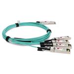 Picture of Dell® AOC-QSFP-4SFP-10G-3-5M Compatible TAA Compliant 40GBase-AOC QSFP+ to 4xSFP+ Direct Attach Cable (850nm, Fiber, 3.5m)