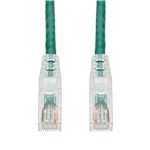 Picture of 6in Green CAT 6A PVC Ethernet Cable Snagless Bubble Boot TAA RJ-45 M/M