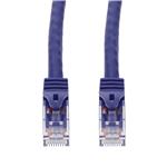 Picture of 6in Purple CAT 6A PVC Ethernet Cable Snagless Easy Boot RJ-45 M/M