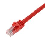 Picture of 6in Red CAT 6A PVC Ethernet Cable Snagless Easy Boot RJ-45 M/M