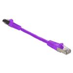 Picture of 6in Violet CAT 6 Shielded PVC Ethernet Cable Snagless Easy Clear Boot RJ-45 M/M