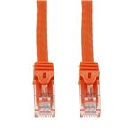 Picture of 6in Orange CAT 6 PVC Ethernet Cable Snagless Easy Boot RJ-45 M/M