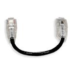 Picture of 6in Black CAT 6 Slim PVC Ethernet Cable Snagless Clear-Claw RJ-45 M/M