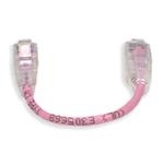 Picture of 6in Pink CAT 6 Slim PVC Ethernet Cable Snagless Clear-Claw RJ-45 M/M