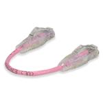 Picture of 6in Pink CAT 6 Slim PVC Ethernet Cable Snagless Clear-Claw RJ-45 M/M