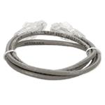 Picture of 1.5ft Gray CAT 6 Slim PVC Ethernet Cable Snagless Clear-Claw RJ-45 M/M