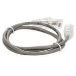 Picture of 1.5ft Gray CAT 6 Slim PVC Ethernet Cable Snagless Clear-Claw RJ-45 M/M