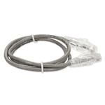 Picture of 1.5ft Gray CAT 6 Slim PVC Ethernet Cable Snagless Clear-Claw RJ-45 M/M