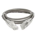 Picture of 1.5ft Gray CAT 6 Slim PVC Ethernet Cable Snagless Clear-Claw RJ-45 M/M