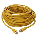 Picture of 100ft Yellow CAT 6 PVC Ethernet Cable Snagless Bubble Boot RJ-45 M/M