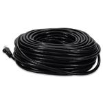 Picture of 100ft Black CAT 6A PVC Ethernet Cable Snagless Easy Clear Boot TAA RJ-45 M/M