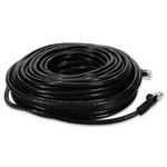 Picture of 100ft Black CAT 6A PVC Ethernet Cable Snagless Easy Clear Boot TAA RJ-45 M/M