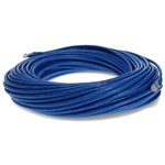 Picture of 10-Pieces of 100ft Blue CAT 6A PVC Ethernet Cables Snagless Bubble Boot RJ-45 M/M