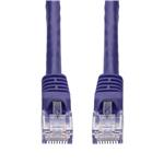 Picture of 100ft Purple CAT 6A PVC Ethernet Cable Snagless Bubble Boot RJ-45 M/M