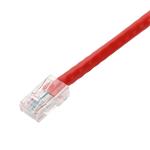 Picture of 100ft Red CAT 6A PVC Ethernet Cable Non-Booted RJ-45 M/M