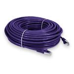 Picture of 100ft Purple CAT 6 Shielded PVC Ethernet Cable Snagless Easy Clear Boot RJ-45 M/M
