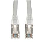 Picture of 100ft White CAT 6 Shielded PVC Ethernet Cable Snagless Easy Clear Boot RJ-45 M/M