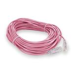 Picture of 100ft Pink CAT 6 Slim PVC Ethernet Cable Snagless Clear-Claw RJ-45 M/M