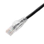 Picture of 100in Black CAT 6 PVC Ethernet Cable Snagless Clear-Claw RJ-45 M/M with Serialized Labeled Ends
