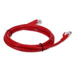 Picture of 50-Pack of 10ft Red CAT 5E PVC Ethernet Cables Snagless Easy Clear Boot TAA RJ-45 M/M