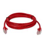 Picture of 10ft Red CAT 5E PVC Ethernet Cable Snagless Easy Clear Boot TAA RJ-45 M/M