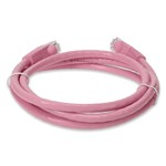 Picture of 10ft Pink CAT 6 PVC Ethernet Cable Snagless Easy Clear Boot TAA RJ-45 M/M