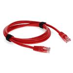 Picture of 10ft Red CAT 6 PVC Ethernet Cable Snagless Bubble Boot RJ-45 M/M