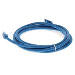 Picture of 10-Pack 10ft Blue CAT 6A PVC Ethernet Cables Snagless Bubble Boot RJ-45 M/M