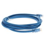 Picture of 10-Pack 10ft Blue CAT 6A PVC Ethernet Cables Snagless Bubble Boot RJ-45 M/M