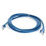 Picture of 10-Pack 10ft Blue CAT 6A PVC Ethernet Cables Snagless Bubble Boot RJ-45 M/M