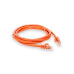 Picture of 10ft Orange CAT 6A PVC Ethernet Cable Snagless Bubble Boot RJ-45 M/M