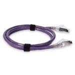 Picture of 10ft Purple CAT 6A Shielded PVC Ethernet Cable Snagless Easy Clear Boot RJ-45 M/M